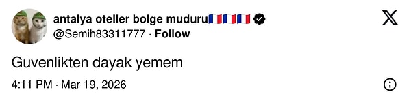 11. Belki güvenliğe de şok olmuştur.