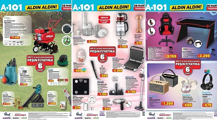 A101'e Benzinli Çapa Motoru Geliyor! 26 Mart 2026 A101 Aldın Aldın Kataloğu