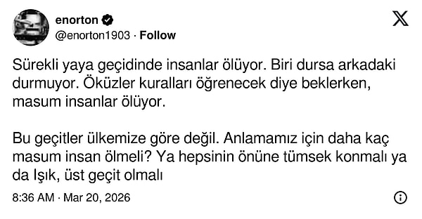 Kazanın görüntüleri trafik ve yaya güvenliği üzerine yeni tartışmalara neden oldu.