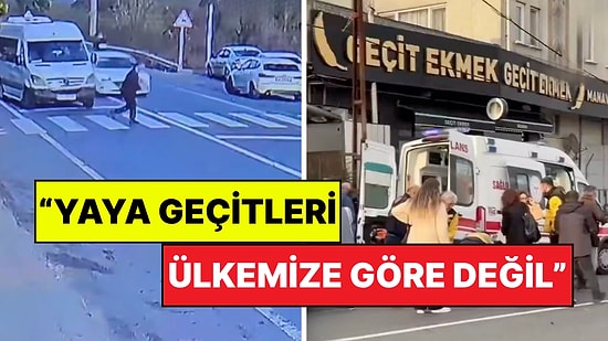 Yol Veren Aracı Sollayan Sürücü Yayaya Çarptı: Yaya Geçidi Tartışması Başladı!