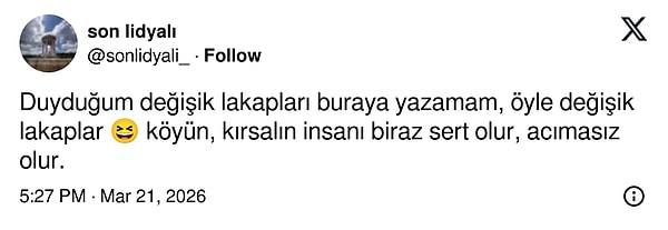 "Buraya yazamam."