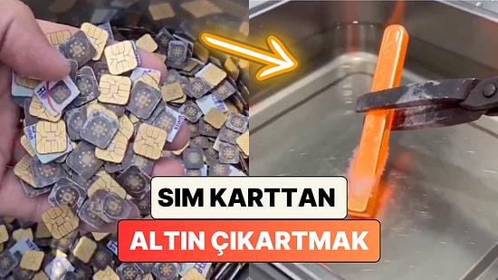 Bir İçerik Üreticisi Sim Kartları Eriterek Altın Elde Ettiği Anları Paylaştı