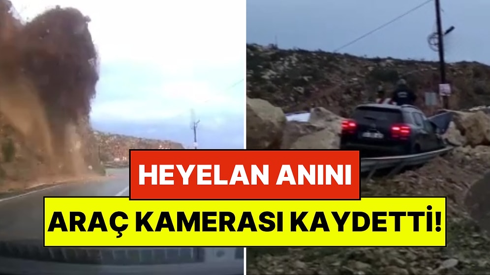 Mersin-Antalya Karayolu’nda Heyelan: Araç Toprak Altında Kaldı, Kamera O Anları Kaydetti