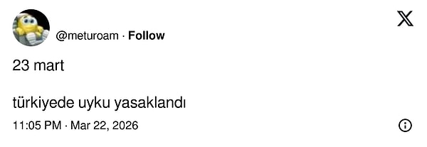 Bugün X'e girerseniz, eminiz uyuyamamakla ilgili pek çok paylaşıma denk geleceksiniz.