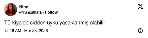 Peki Türkiye'de uyku yasaklanmış olabilir mi? :)