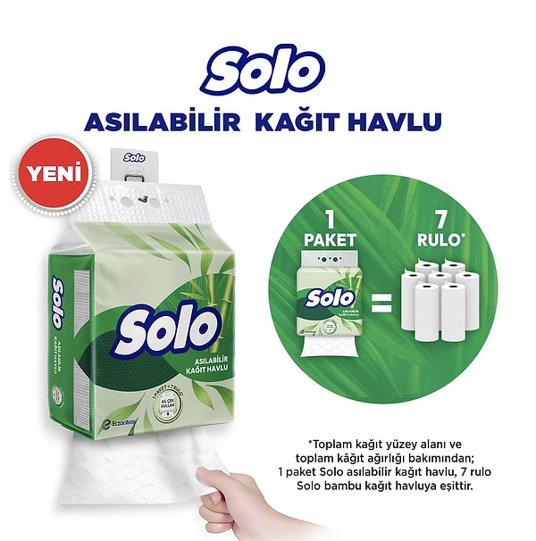 Stokları üçleyin: Solo Asılabilir Kağıt Havlu'da 2 Al 1 Öde!