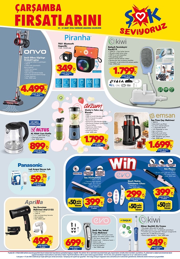 Onvo Şarjlı Dikey Süpürge 4.499 TL