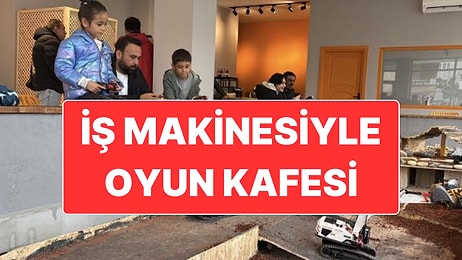 Samsun’da Minyatür İnşaat Sahasında İş Makineleriyle Oyun Oynanabilen Kafe Açıldı