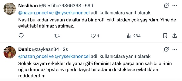 Nazan Öncel'in takipçileri ise bu duruma şaşırdı.