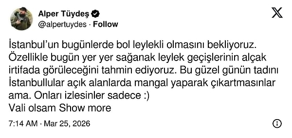 "Vali olsam leylek tatili ilan ederdim."