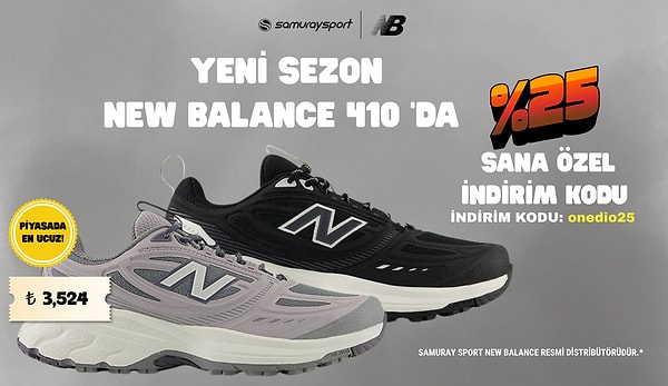 New Balance'ta  onedio25 Kodu İle En Uygun Fiyat!