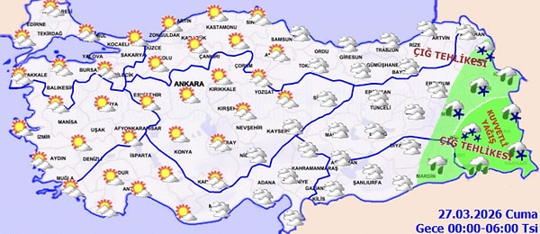 Meteoroloji kar yağacak kentleri açıkladı.