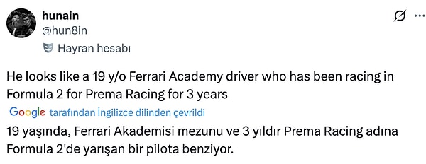 Özellikle F1 tutkunları kendilerine has benzetmeler yaptı.