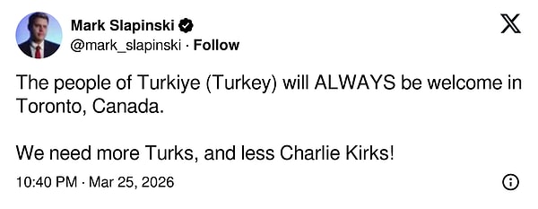 Bugün yaptığı X paylaşımında ise şu ifadeleri kullandı: