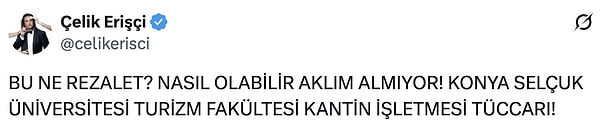 Son günlerde başlattığı yardım kampanyalarıyla öne çıkan sanatçı Çelik Erişçi de duruma X hesabından isyan etti.