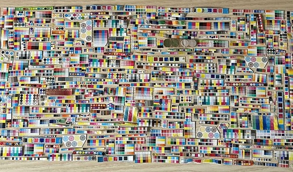 11. Ambalaj renk test şeritleri koleksiyonu 👇🏻