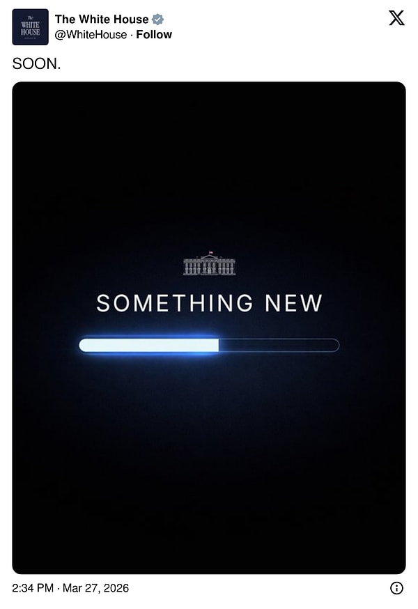 The cryptic posts made from the X account of the White House had raised eyebrows.