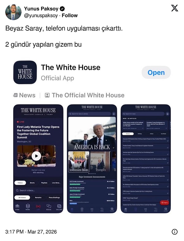 Apparently, the White House has been making cryptic posts due to a newly released 'phone application'!