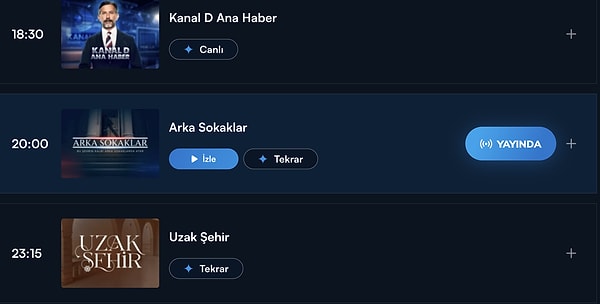 Kanal D'nin 27 Mart Cuma yayın akışına göre Arka Sokaklar'ın yeni bölümü iptal edildi.