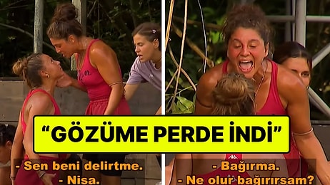 Survivor'da Büyük Kavga: Seren Ay, Nisanur'a Saldırdı, Fiziksel Temas Var!