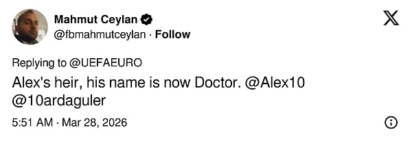 "Alex's heir is now known by the title, Doctor."