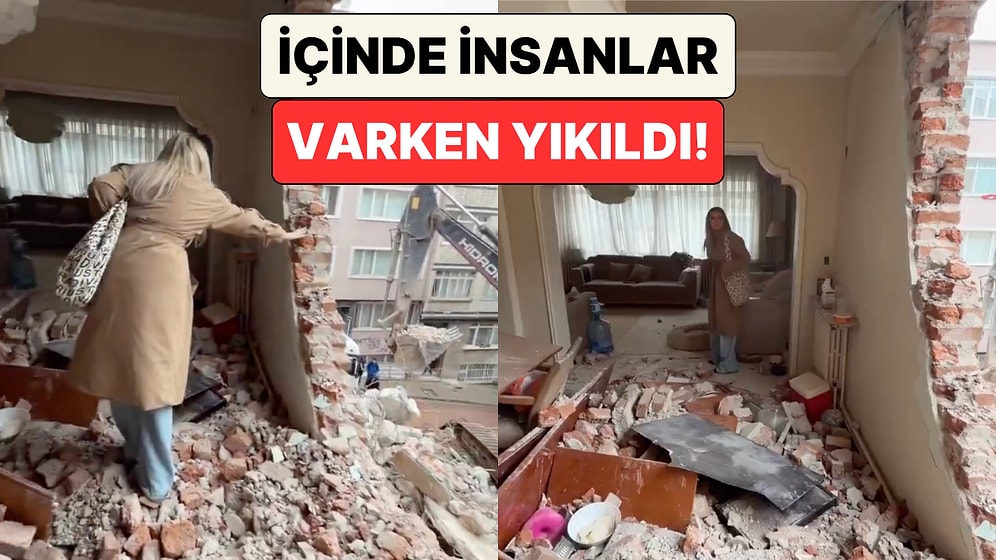 Bir İçerik Üreticisi Yan Binanın Kentsel Dönüşüm Sebebiyle Yıkılmasının Ardından Evinin Geldiği Hali Paylaştı