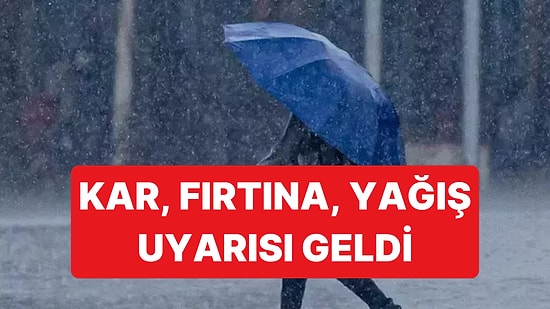 Meteoroloji Genel Müdürlüğü'nden Yurt Geneli İçin Yağış Uyarısı Geldi