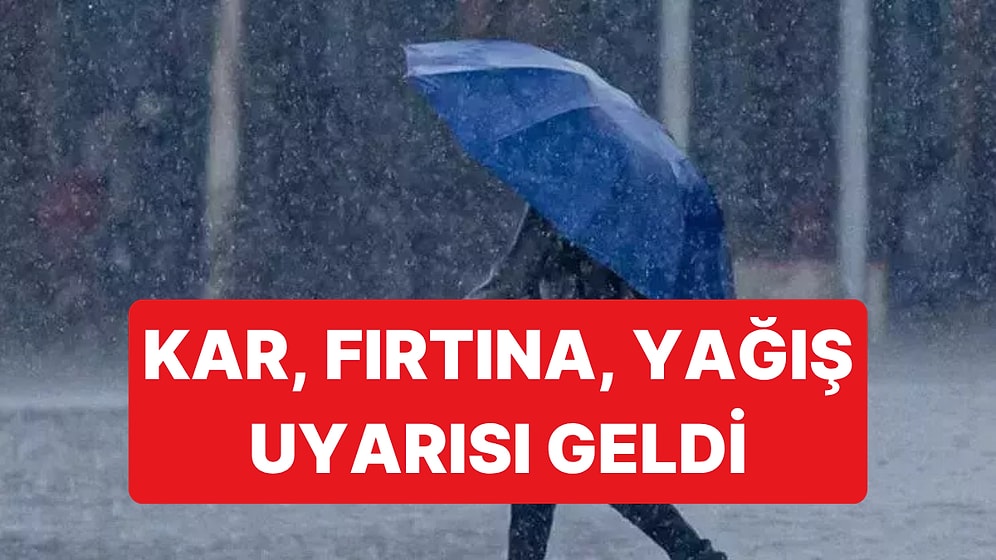 Meteoroloji Genel Müdürlüğü'nden Yurt Geneli İçin Yağış Uyarısı Geldi