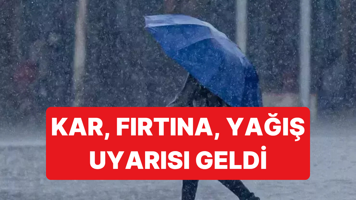 Meteoroloji Genel Müdürlüğü'nden Yurt Geneli İçin Yağış Uyarısı Geldi