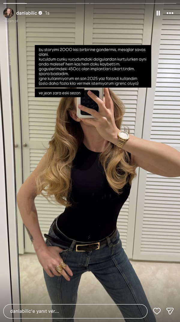 Bir süredir zayıflığı konuşulan Danla Bilic, zayıflamasıyla ilgili gerçeği ilk kez kendisi açıkladı.