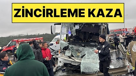 İstanbul'da Polis Servisinin de Karıştığı Zincirleme Kaza Oldu