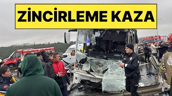 İstanbul'da Polis Servisinin de Karıştığı Zincirleme Kaza Oldu