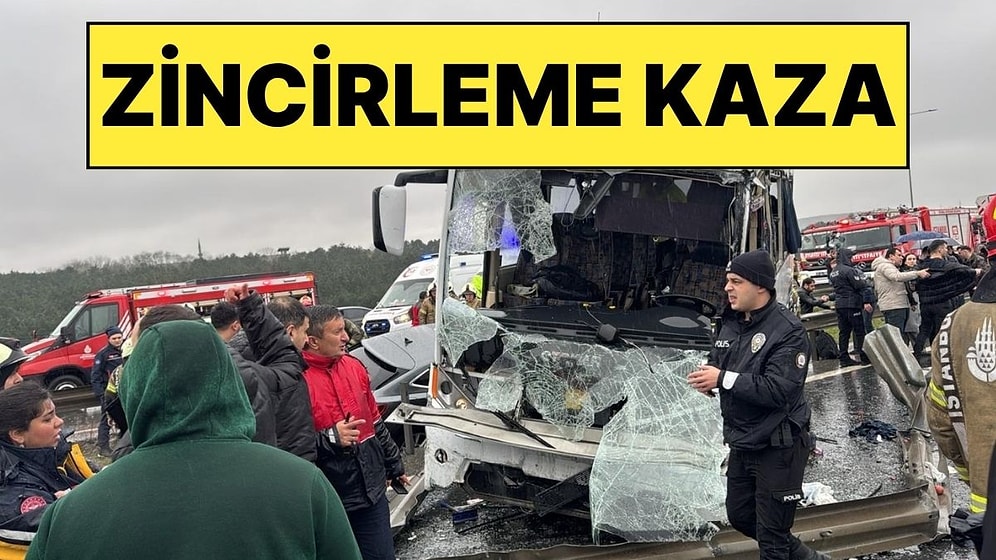 İstanbul'da Polis Servisinin de Karıştığı Zincirleme Kaza Oldu