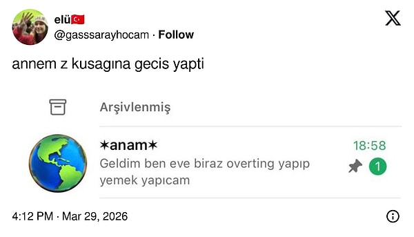 Kendinize benzetmişsiniz.