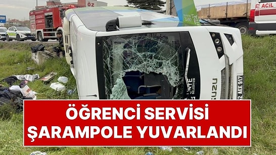 İstanbul’dan Dönen Öğrenci Servisi Şarampole Yuvarlandı: 9’ü Öğrenci 15 Kişi Yaralandı