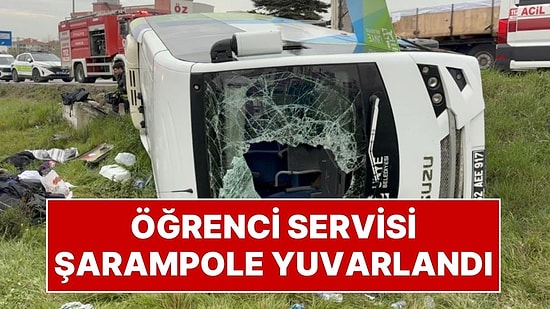 İstanbul’dan Dönen Öğrenci Servisi Şarampole Yuvarlandı: 9’ü Öğrenci 15 Kişi Yaralandı