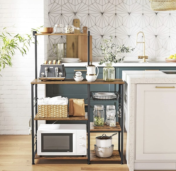 Mutfakta Rustik Şıklık: Vasagle Fırıncı Rafı!