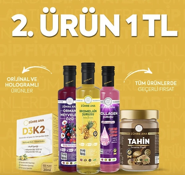 Zühre Ana'da Şok Kampanya: 2. Ürün 1 TL!