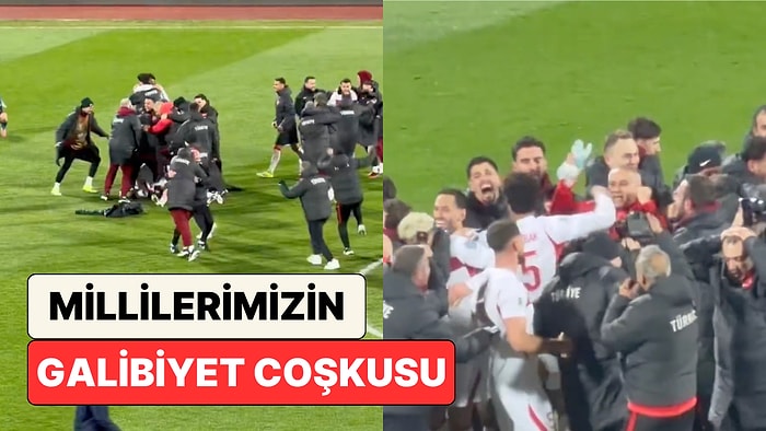 Milli Takımımız Yıllar Sonra Gelen Başarıyı Sahada Büyük Bir Coşkuyla Kutladı