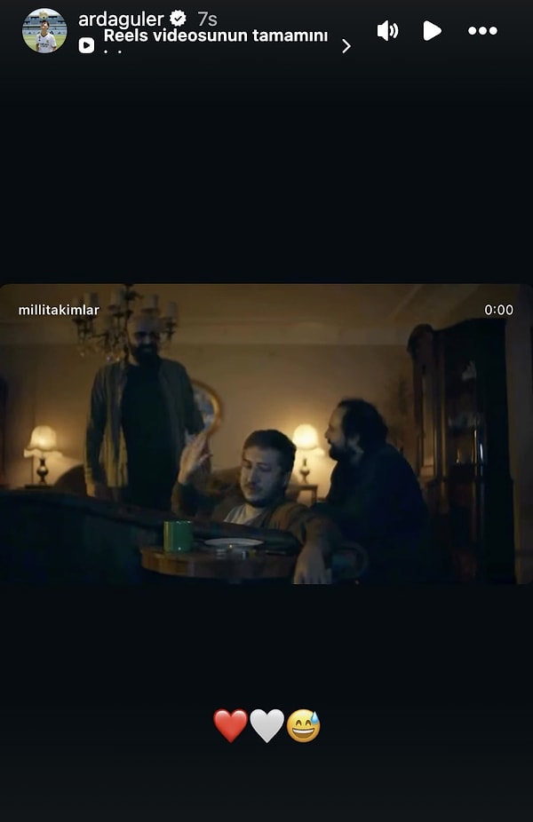 Feyyaz Yiğit'in dizisi Gibi'ye olan hayranlığıyla bilinen Arda Güler, Milli Takımlar resmi hesabında da paylaşılan bir Gibi sahnesiyle sevincini gösterdi.