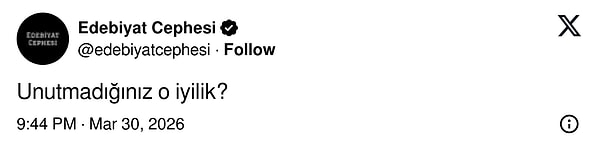 6 milyondan fazla görüntülenme alan soru şöyleydi.