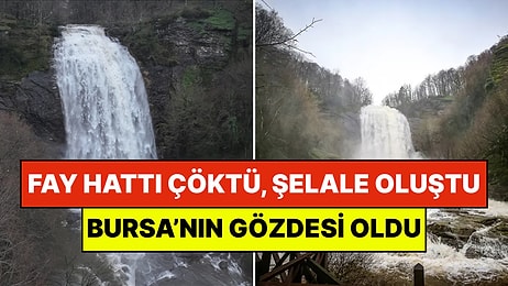 Fay Hattı Çökünce Oluştu, Görenleri Hayret İçinde Bıraktı: Suuçtu Şelalesi Son Yağışlarla Coştu