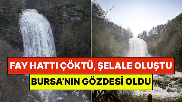 Fay Hattı Çökünce Oluştu: Yağmurda Herkes Görmeye Akın Etti