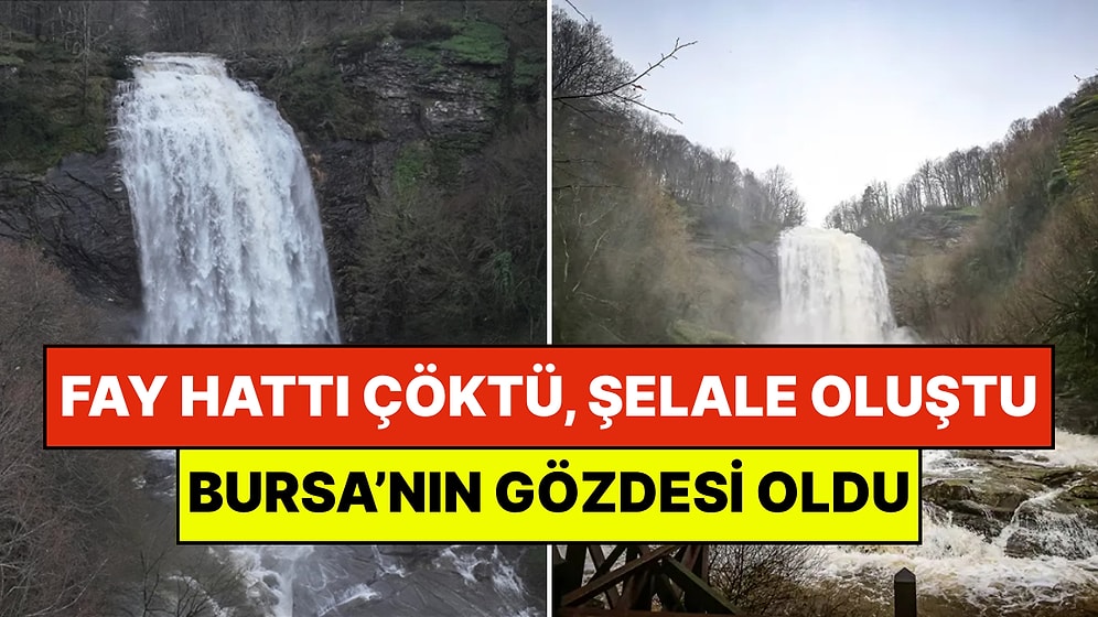Fay Hattı Çökünce Oluştu, Görenleri Hayret İçinde Bıraktı: Suuçtu Şelalesi Son Yağışlarla Coştu
