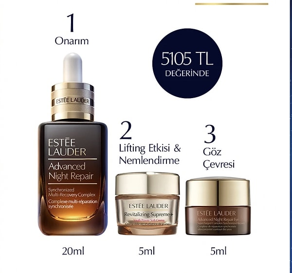 Estee Lauder ile gece bakımı mucizesi: 3’lü Cilt Bakım Seti!