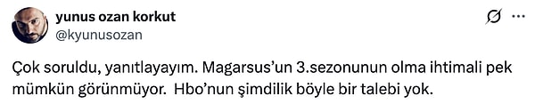 İşte Magarsus'un yönetmeni Yunus Ozan Korkut'un yeni sezon açıklaması: