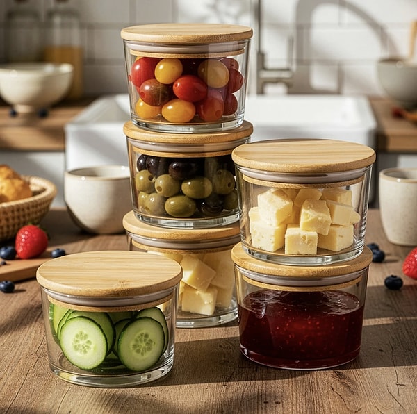 Mutfakta bambu şıklığı: Snippy Feel 6'lı Saklama Kabı!