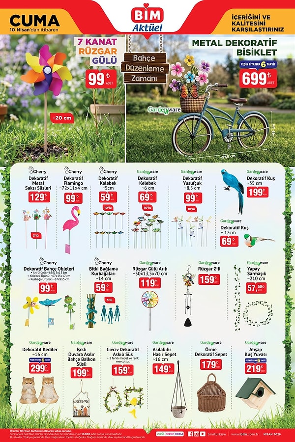 Metal Dekoratif Bisiklet 699 TL