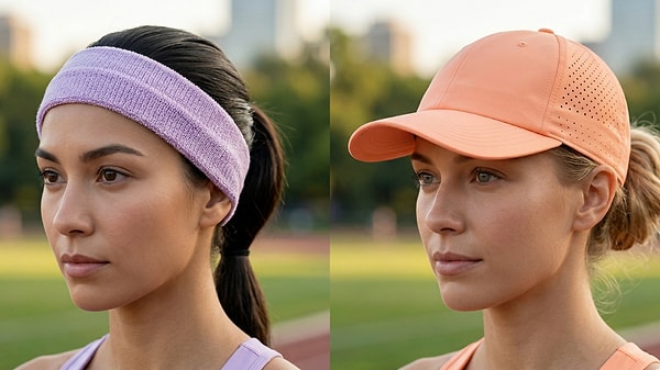 Saçlar kontrol altında: Havalı ter bantları ve şapkalar!