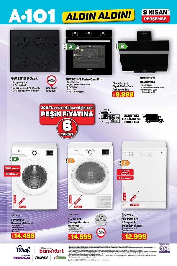 Goodwest Turbo Cam Ankastre Set 9.999 TL